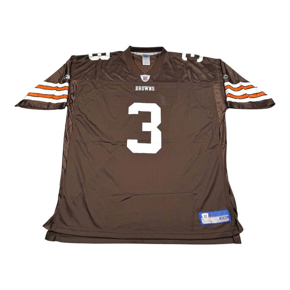 Cleveland Browns Football Jersey Mens 2XL Brown NFL Reebok Frost 3 On Field Mesh
